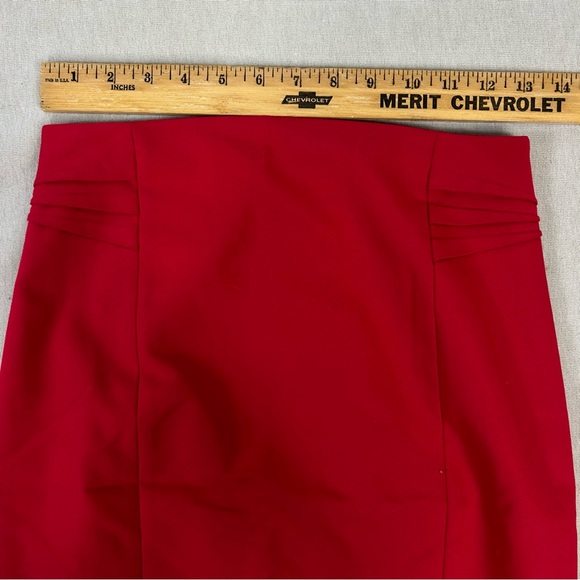 EXPRESS Red Business Pencil Skirt K - Picture 6 of 9